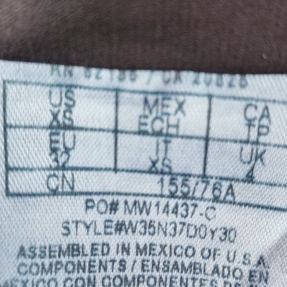 Guess Moto style jacket grey with metallic silver pattern women's size XS - Picture 7 of 11